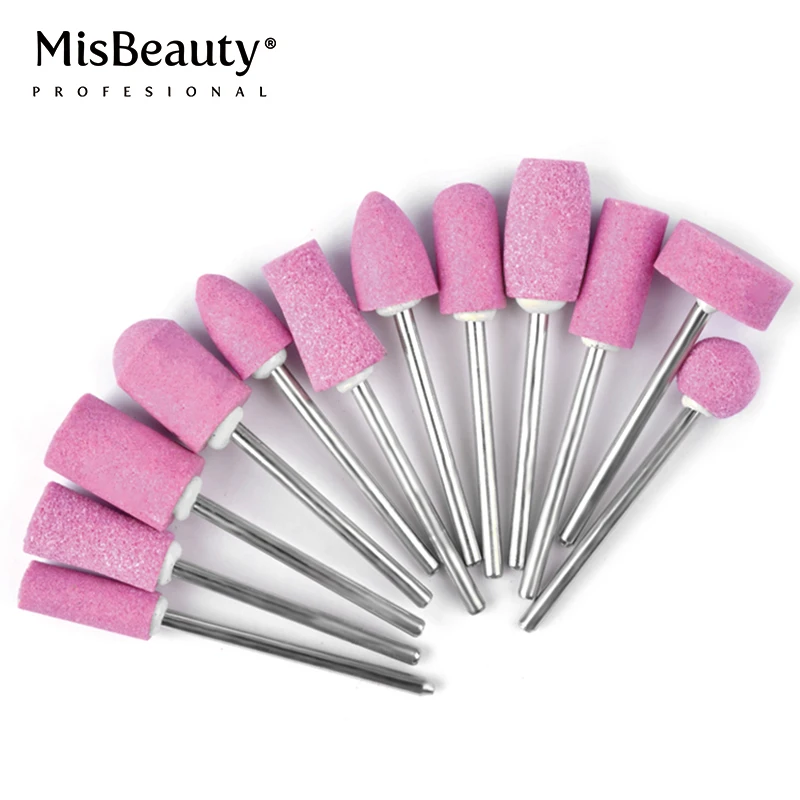 High Precision 12pcs/set Professional Ceramic Nail Art Polishing Bits