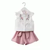 2 -6 Year Little Princess Children Clothes Clothing Set Flower White Shirts Shorts Suits for Girl Summer