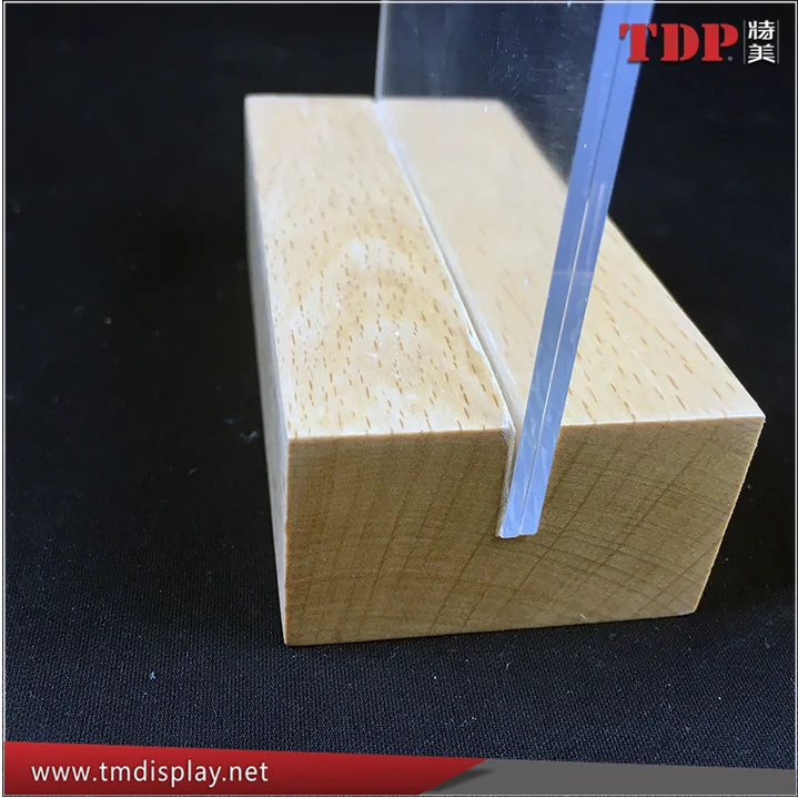 Customized Tabletop Restaurant Acrylic Table Menu Card Display Holder