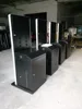 black powder coated metal stand display frame