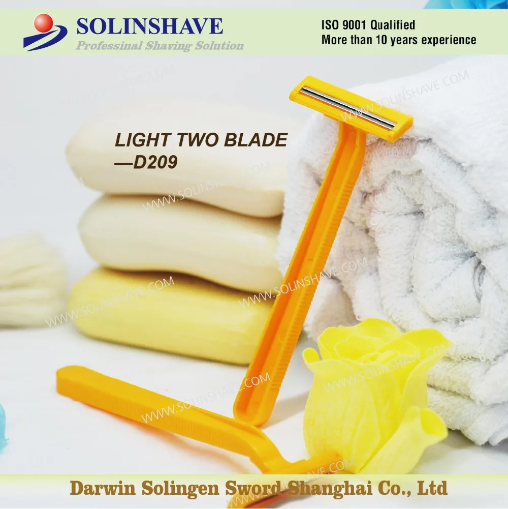 Twin Blade Stainless Steel Disposable Shaving Razors Without