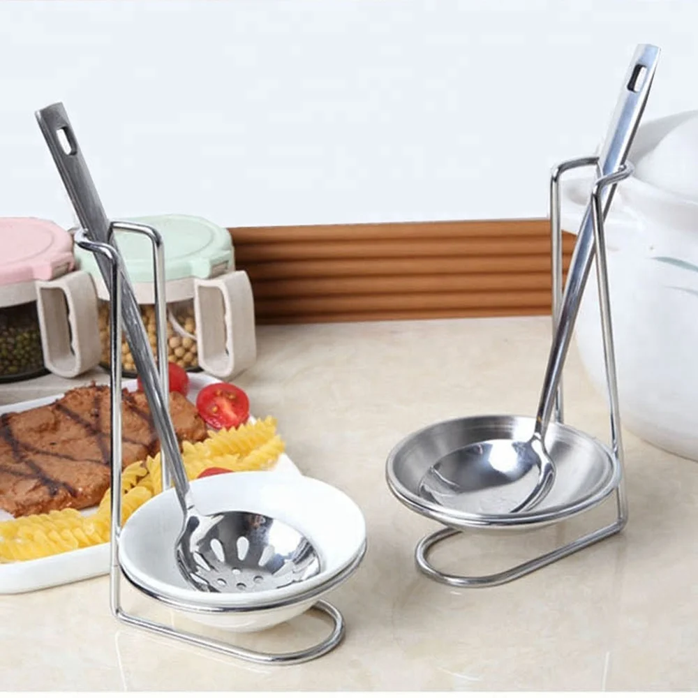 Sweettreats Multifunctional Kitchen Storage Tool Stainless Steel Spoon Rack Soup Spoon Holders