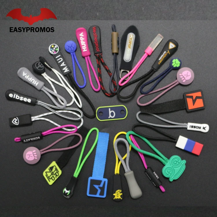 Bulk Hiqh Quality Custom Zip Pulls Rubber Zipper Pull For Sport