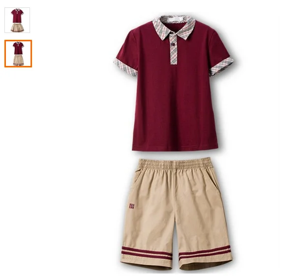 OEM School Uniform Polo shirt + Pants Summer T shirt + Skirt Uniform