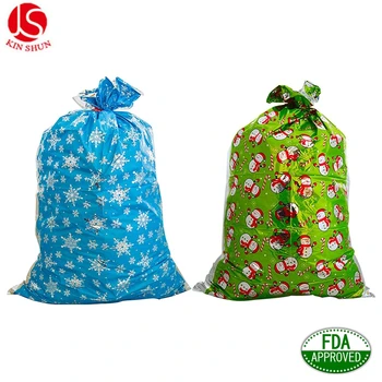 Jumbo Plastic Kerstman En Sneeuwpop Kerst Vakantie Gift Bag Jumbo Plastic Kerstman En Sneeuwpop Kerst Vakantie Gift Bag