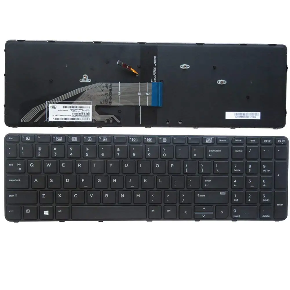KEYSHEN Laptop Notebook Replacement Keyboard For HP PROBOOK 450 G3 455 G3 470 G3 US Layout (No Mouse Button)