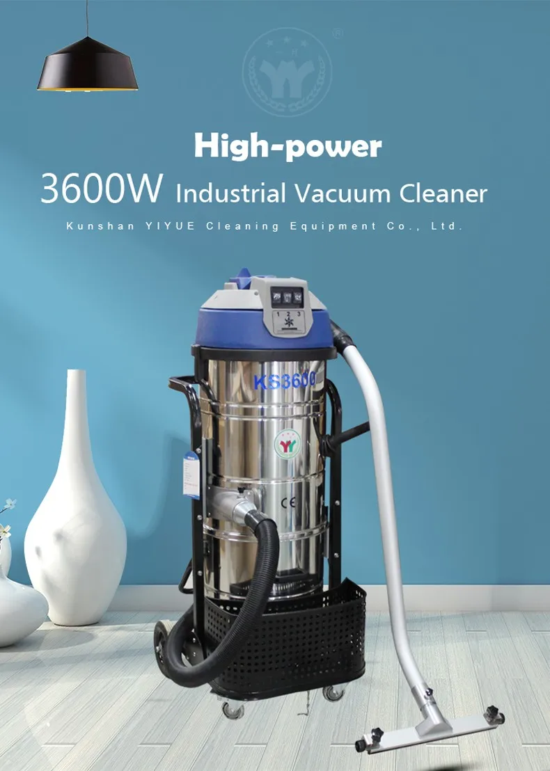 3600w For Concrete Grinder Cement Plant Coal Dust Industrial Vacuum
