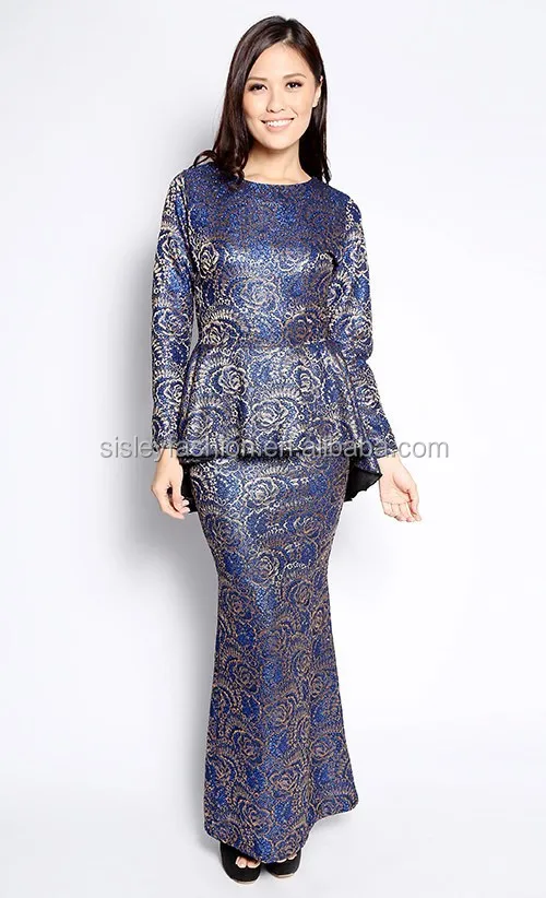 New Fashion Figured Silk Fabric Baju Kurung Baju Kurung And Baju Melayu ...