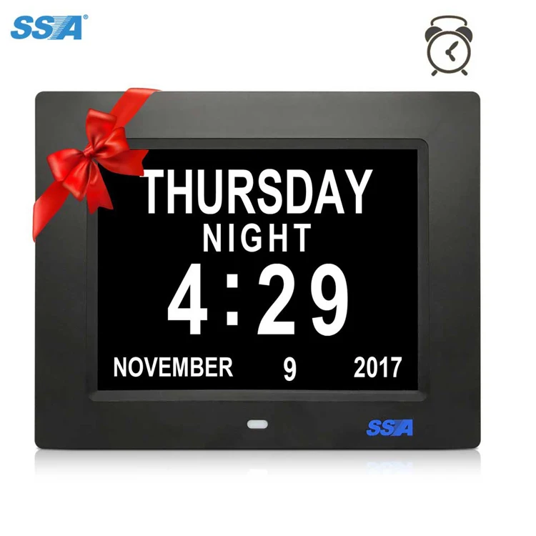 Alarms Dementia Clock Large Display Digital Calendar Day Clock For