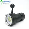 OEM factory High Quality high power diving light rechargeable uv led 12000 lumens diving flashlight underwater video light