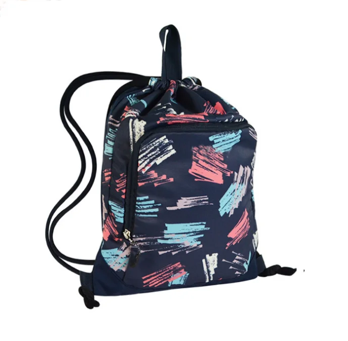 calico drawstring bag