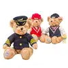 Captain teddy bear is dressed in an English style teddy bear in the uniform of a flight attendant Flight gift souvenir