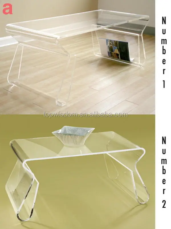 Fashionable New Arrival Z Shape Colored Furniture Acrylic Chair Living Room Furniture Coffee Table Modern