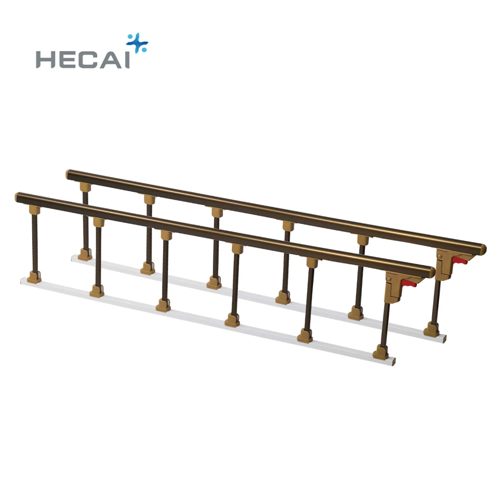 Hospital equipment manufacturer safety collapsible medical bed guard rail for sale