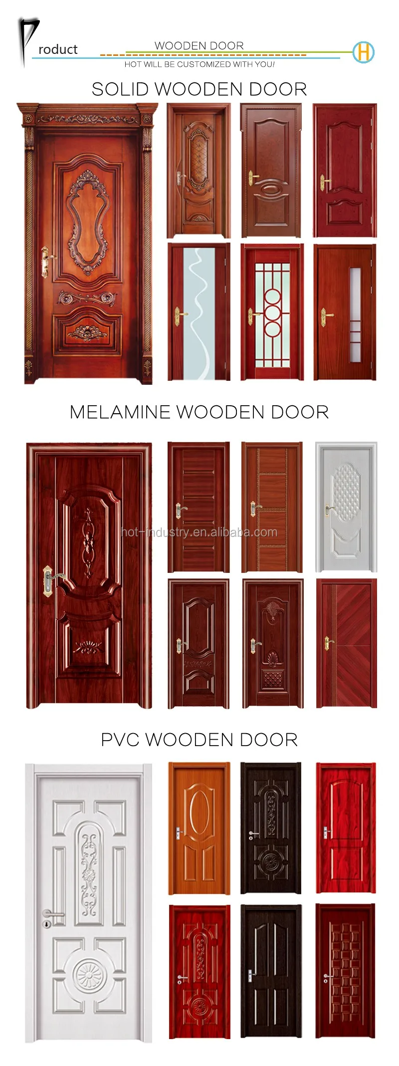 China Classical Elegant Interior PVC Door Moisture-proof Waterproof PVC Bathroom Door Price India Used For Hotel Room Door