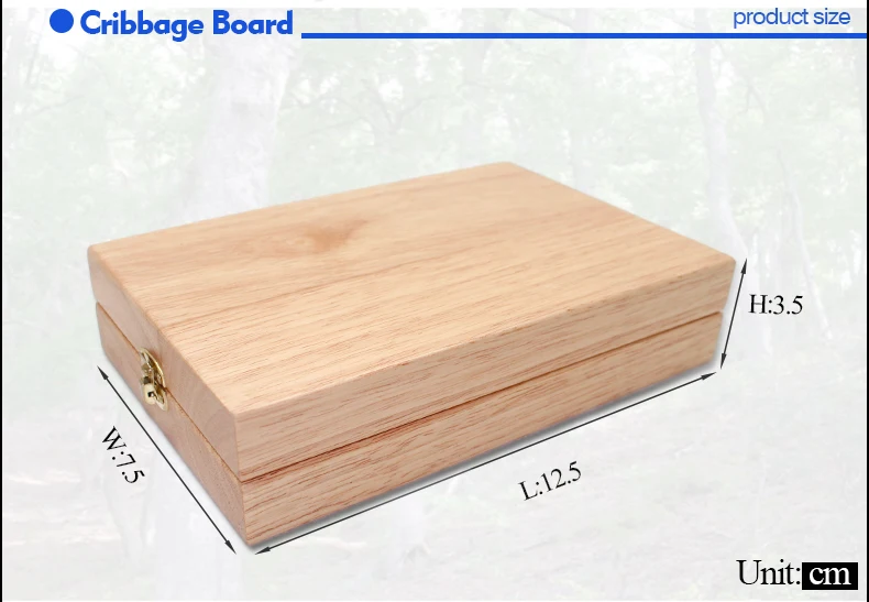 hey play wood cribbage board game set