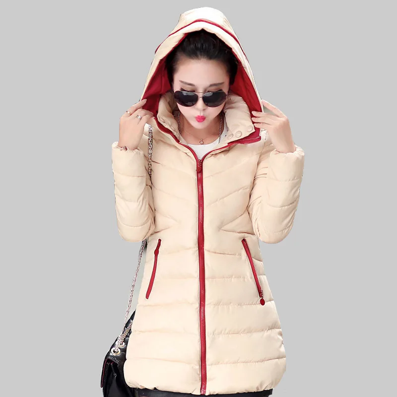 Vogue New Style 2015 Female Cotton Han Edition Women s Long Section Solid Color Hooded font