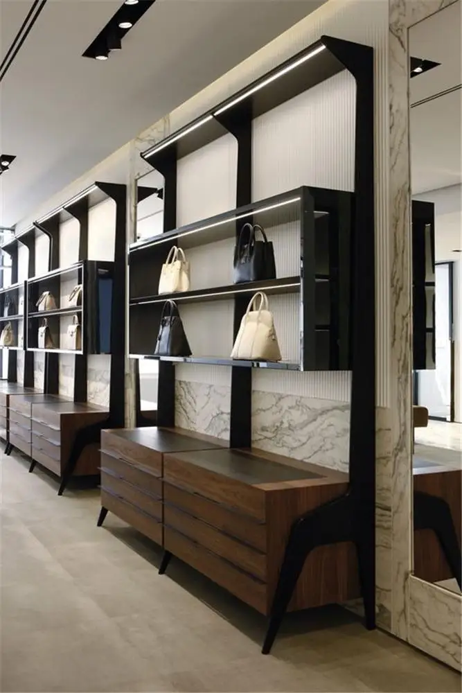 Modern Design Handbags Display For Lady Boutique Chain Retail
