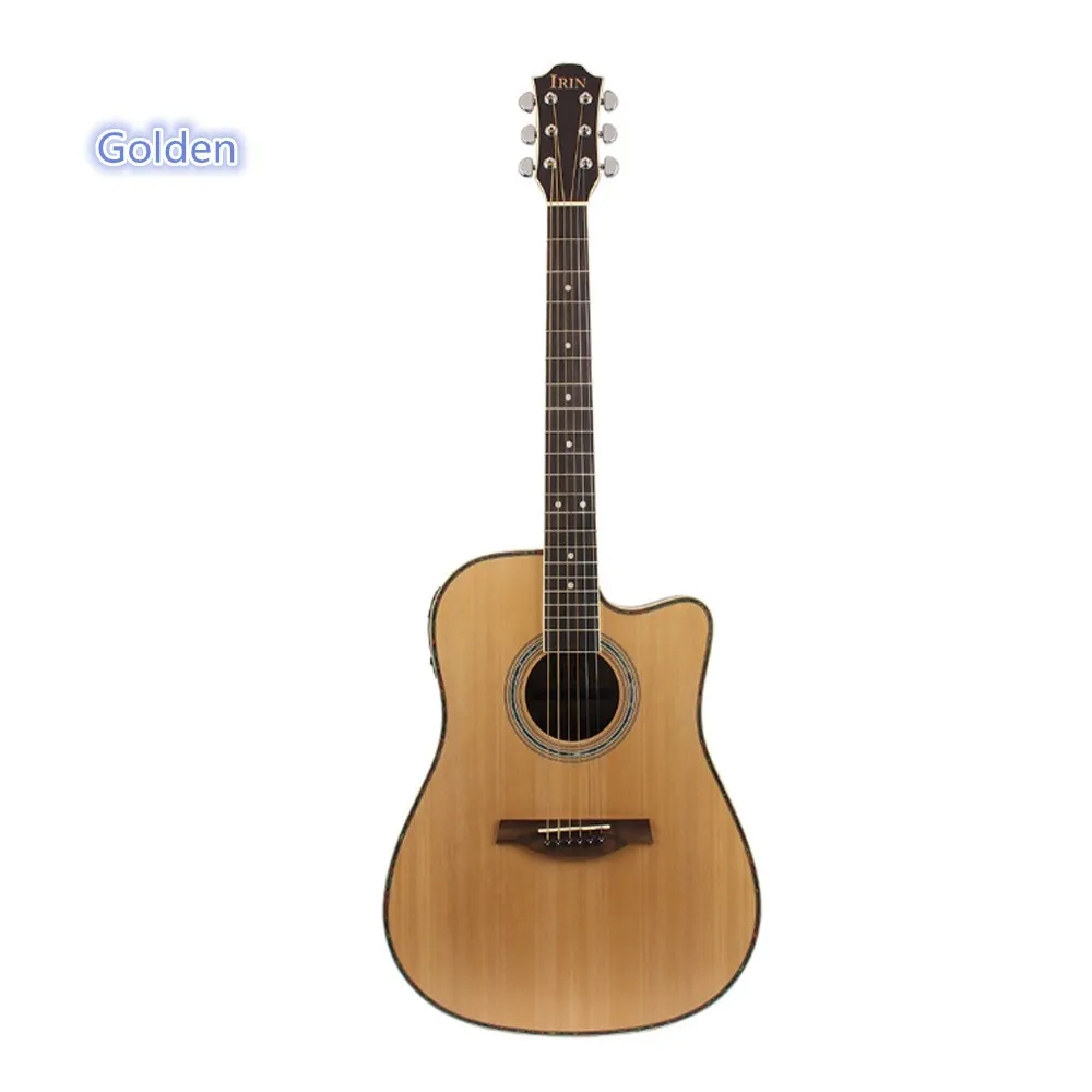 golden brand top spruce acoustic guitar with high quality