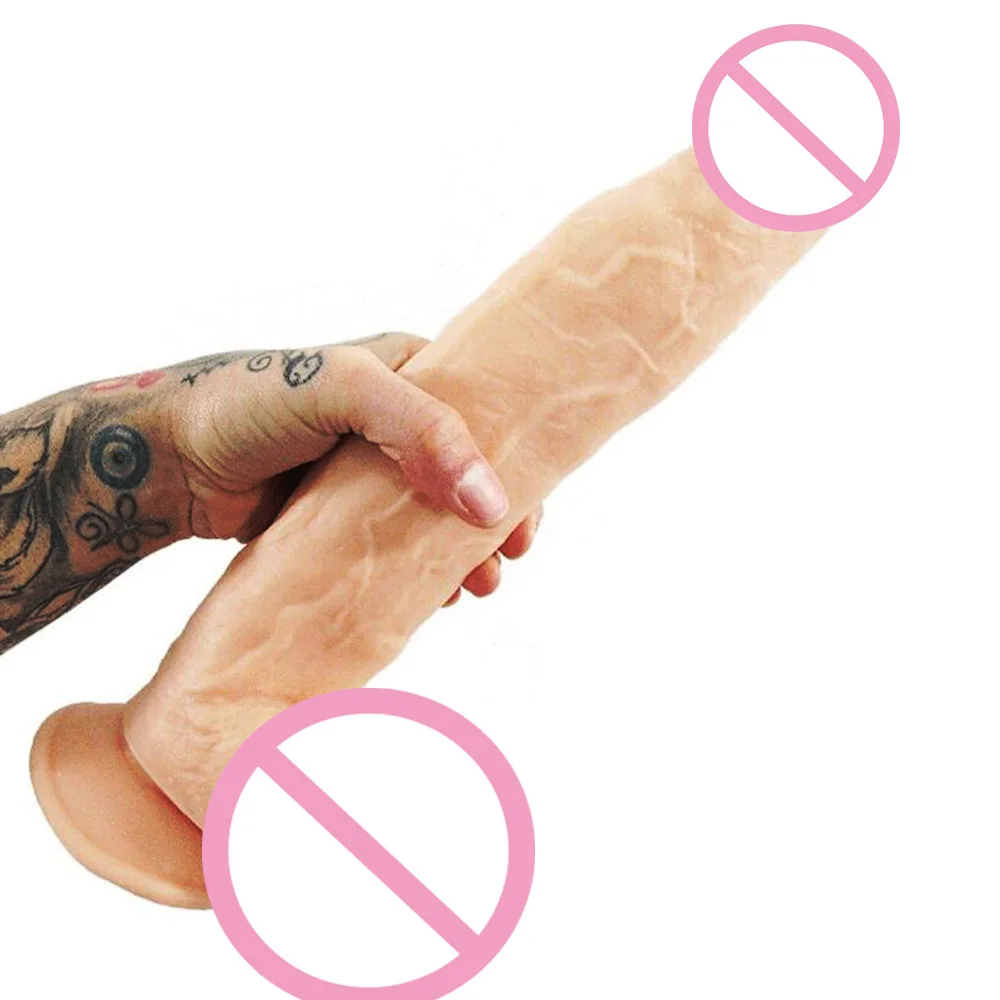 12Inch Silicone Artificial Vaginal G-spot Realistic Strong Suction Cup Sex Toys Huge Dick Men Penis Big Dong Dildo For Woman