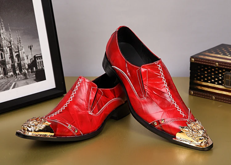 red and gold dress shoes mens