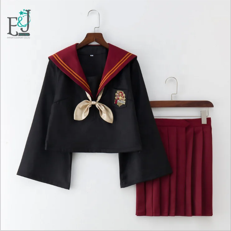 Japanese Sailor Dress School Girls Harry Potter Dress Pleated Skirt Of Cosplay College Style Uniform Costume