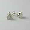 Beautiful Small stud made with Rainbow moonstone in silver