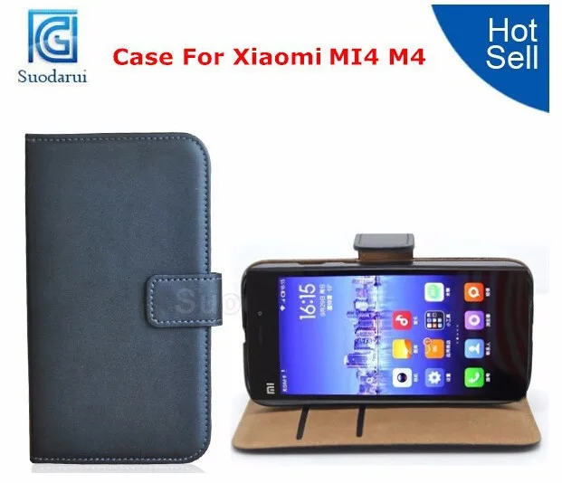 Wholesale price case for Xiaomi mi4 M4 Book stand wallet leather flip cases