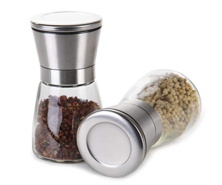 Empty Pepper Grinder/ Salt Glass Bottle With Mills Buy Pepper And
