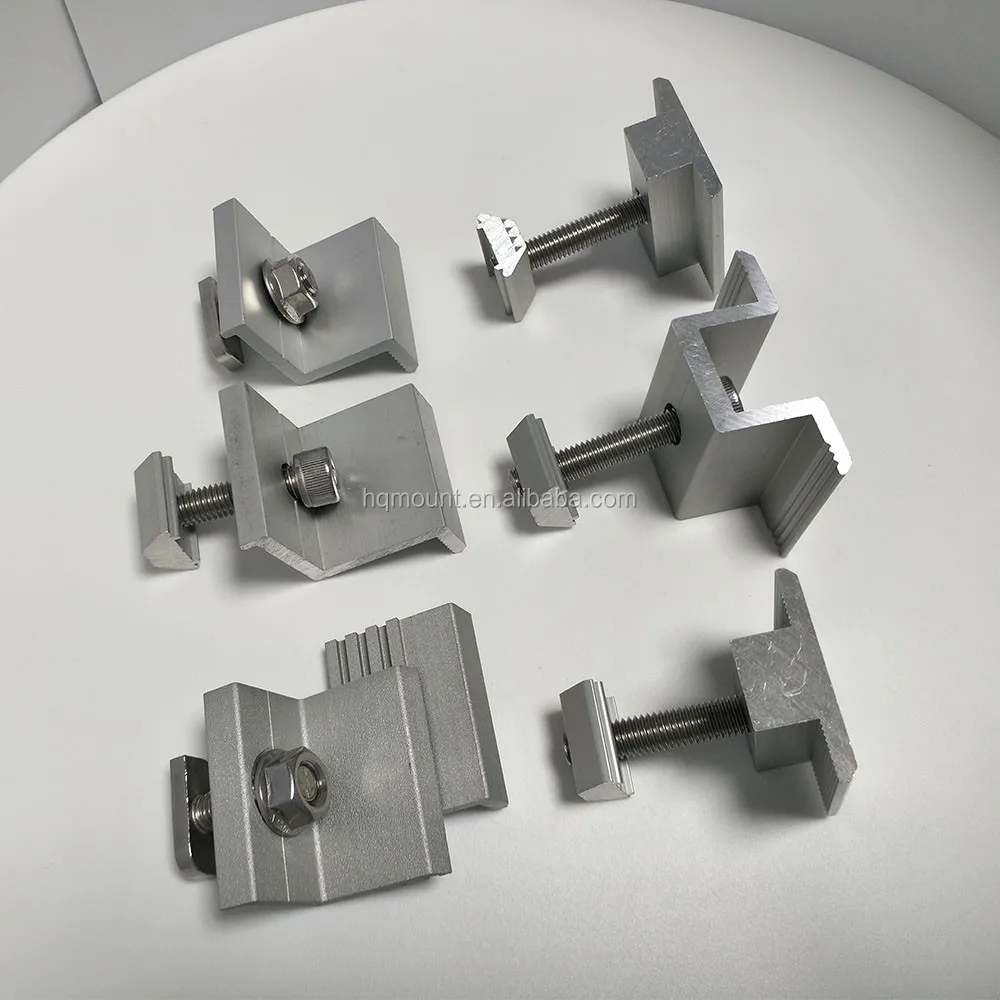 High Quality Aluminum Solar Panel Mounting Roof Clamp Mid Clamp End