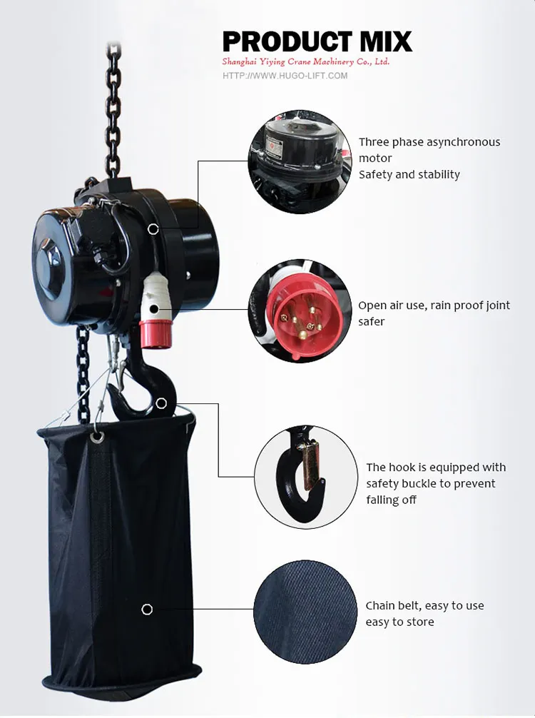 Supply Selfclimbing 1t 25m Meters Upside Down Stage Electric Hoist