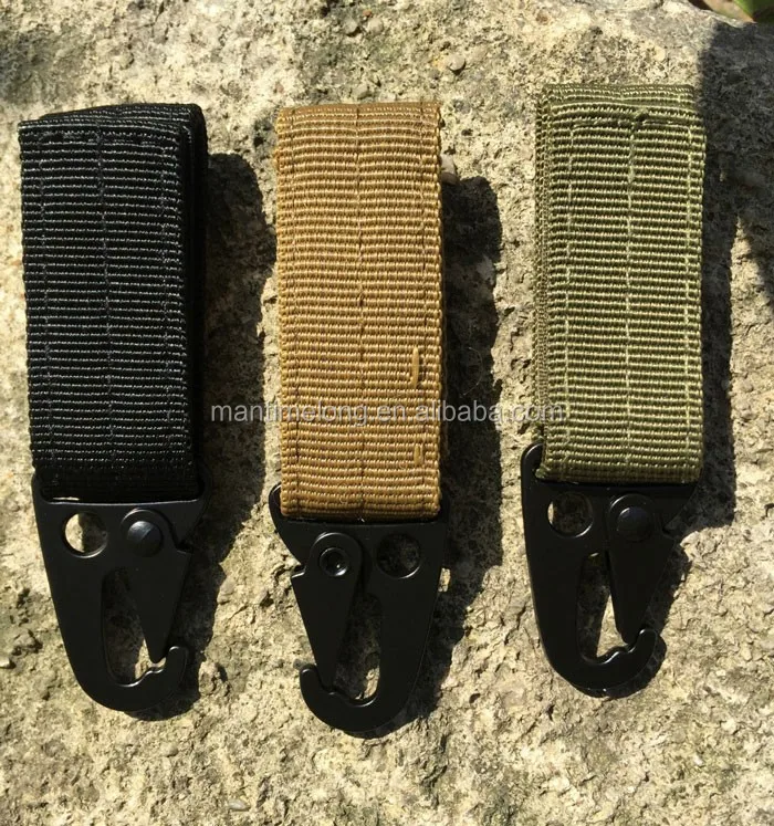 Tactical Nylon bing Outdoor Military Fans Belt Buckle Multifunctional Hanging Carabiner Hook