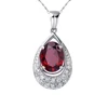 Mothers' day artificial precious stone drops pendant jewelry ruby necklace