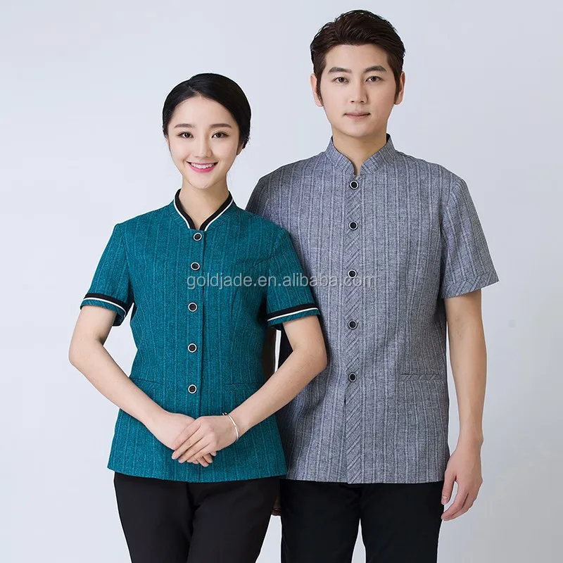 Custom Staff Uniform Design Hotel Housekeeping Cleaning Uniform - Buy ...