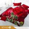 Twin full queen king size 3d printed rose pattern bed sheet faisalabad