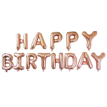 gold letter foil balloons party