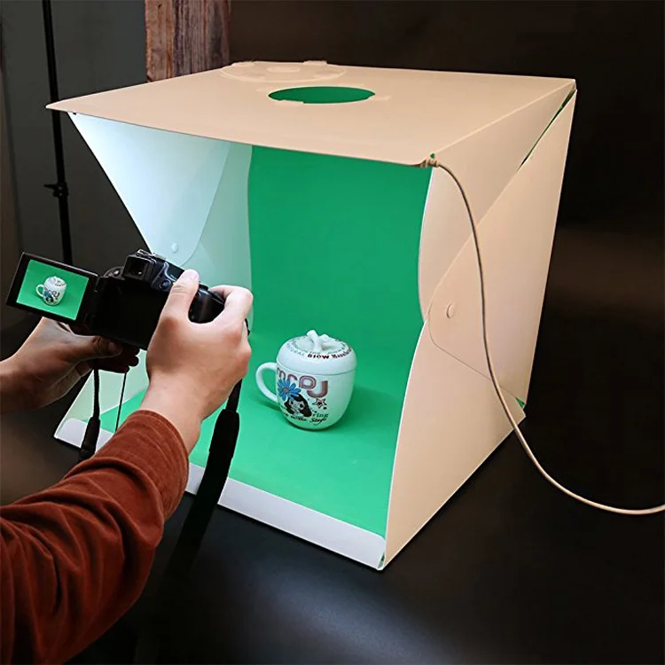30cm small plastic folding LED Light Table Top Photography mini photo studio light tent kit