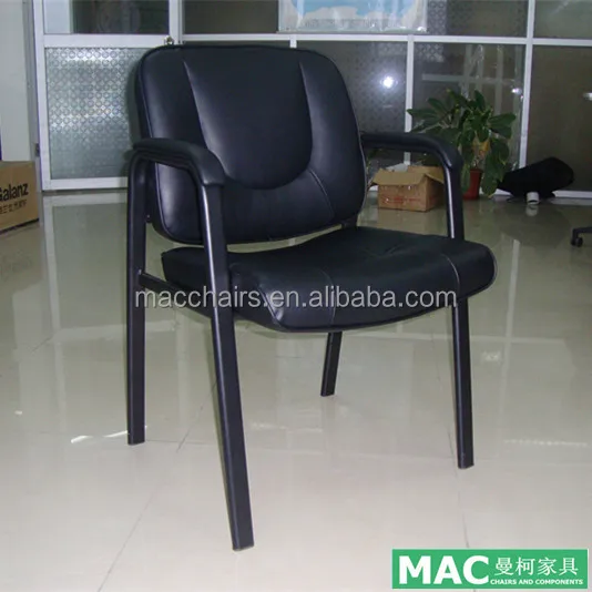 Leather Office Chair Without Wheels 150kgs Silla De Visita Buy Leather Office Chairs Without