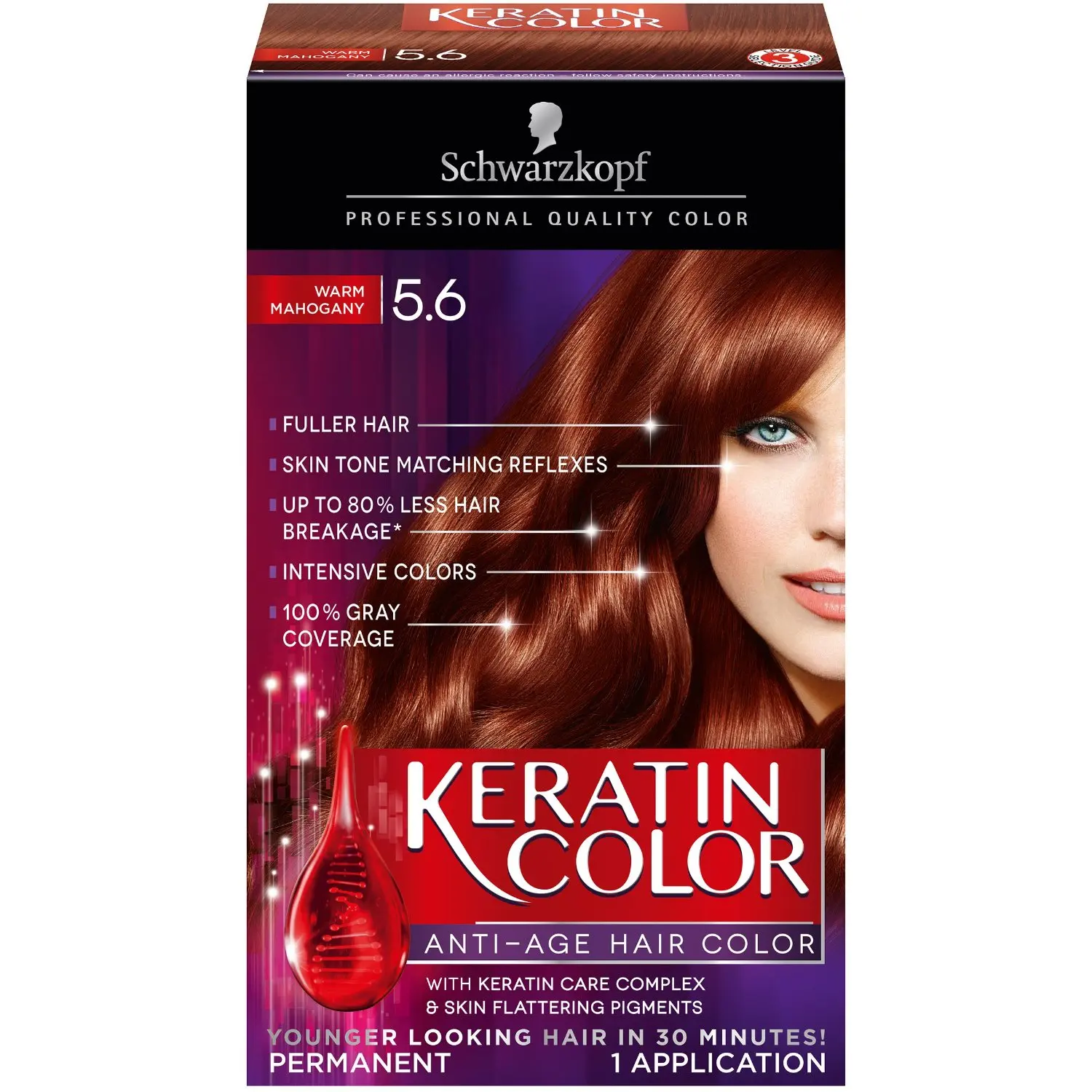 Buy Schwarzkopf Keratin Color Anti Age Hair Color Kit 5 6 Warm Mahogany Pack Of 2 In Cheap Price On Alibaba Com