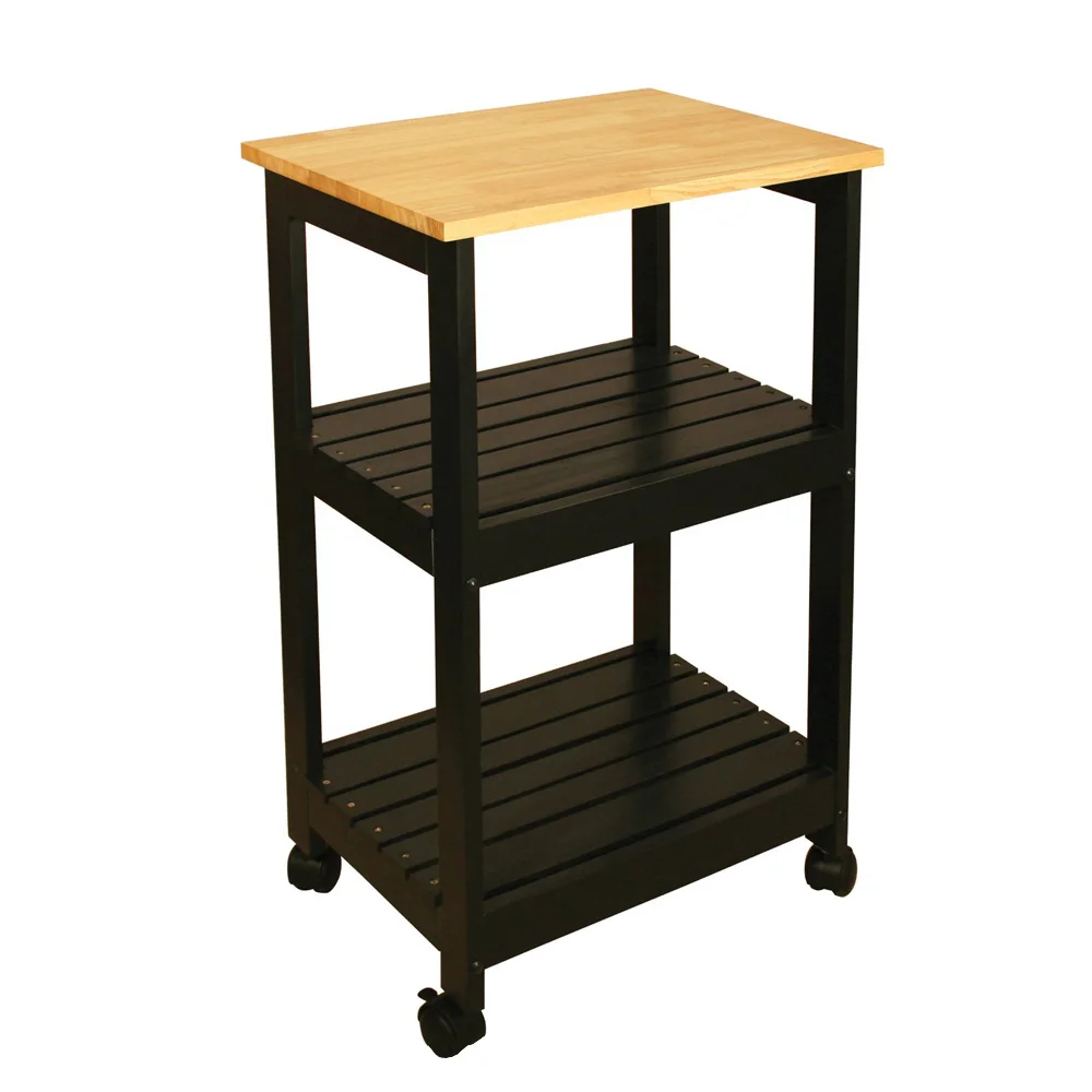 Utility 2 Tire Rack Cutting Table Black Color Kitchen Island Cart Buy Kitchen Storage Rack