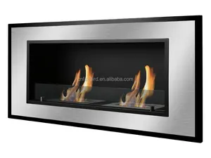Wall Mounted Stainless Steel Bio Ethanol Fireplace Wall Mounted