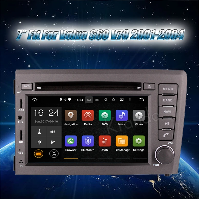 Krando Android 7.1 7" Car Dvd Video Stereo For Volvo S60 V70 2001-2004