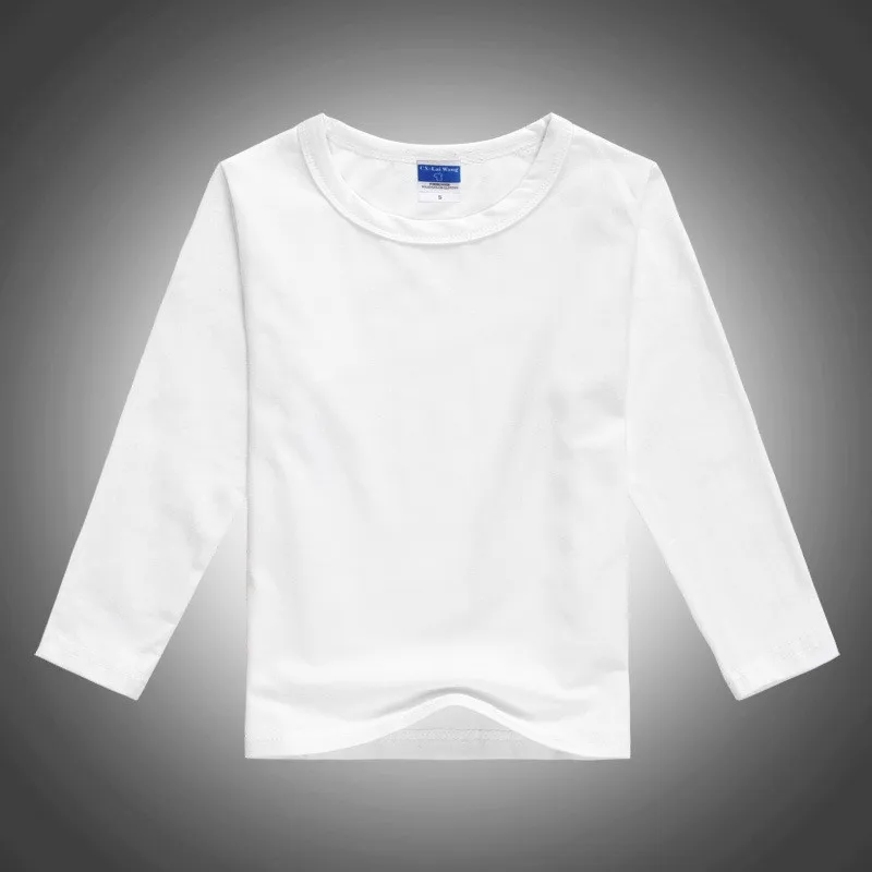 Long Sleeves Plain Tshirt Printing Custom T Shirt Kids Sublimation ...