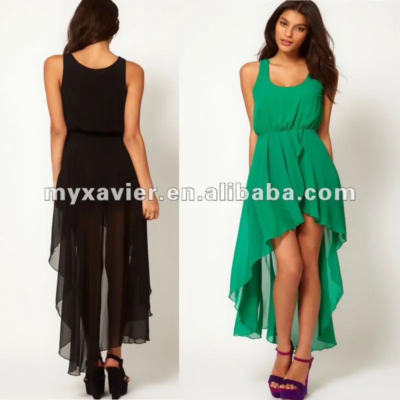 casual dresses short front long back