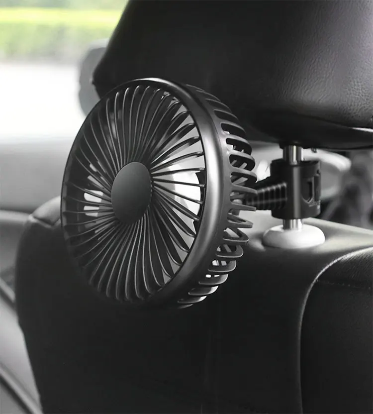 5V Car Interior Fan USB Car Cooling Fan With Plastic Leaves car