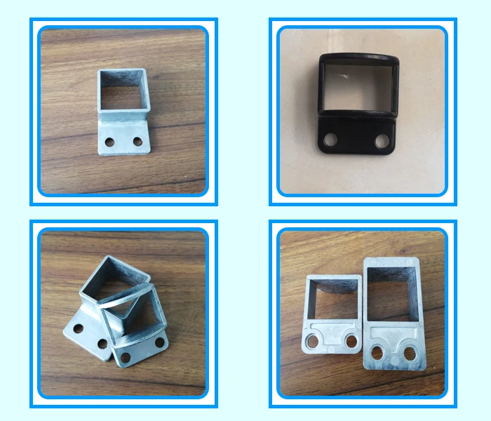 Powder coated cast aluminum fencing bracket with screws outdoor metal