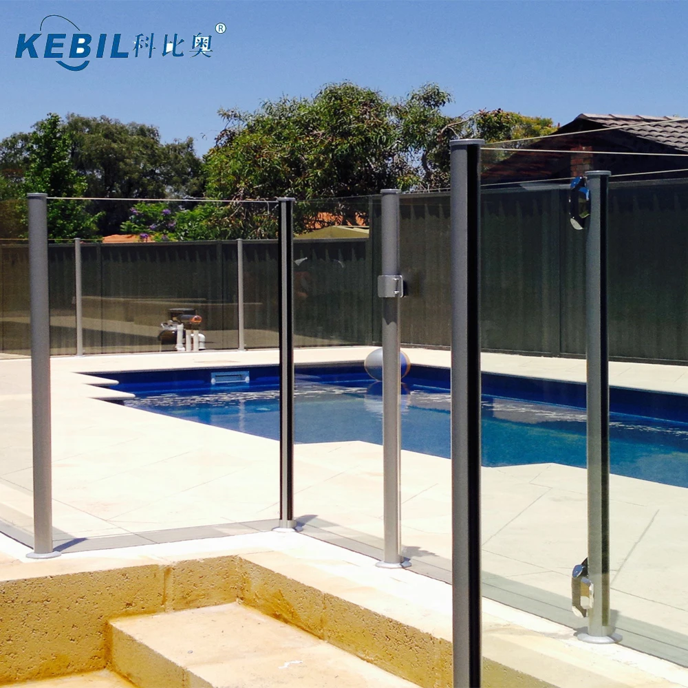 Powder Coated Aluminum Fence Post For Semi Frameless Glass Pool Fencing
