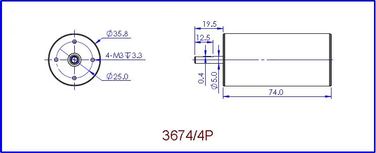 4 pole 3674 inrunner rc brushless motor for remoter control rtr electric car truck buggy