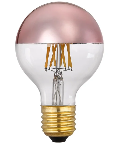G80 G95 G125 rose gold plating vintage led filament light bulb