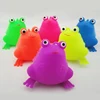 New promotional kids toy led animal frog flashing tpr eco-friendly puffer ball toy spot